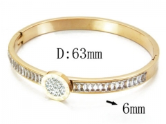 HY Wholesale Stainless Steel 316L Bangle(Crystal)-HY14B0673IIX