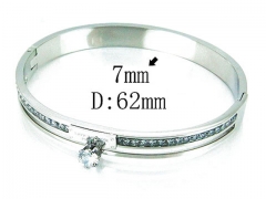 HY Wholesale Stainless Steel 316L Bangle(Crystal)-HY14B0156HNQ