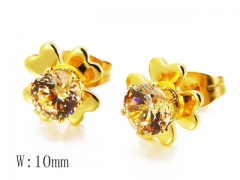 HY Stainless Steel Small Crystal Stud-HY14E0637K0