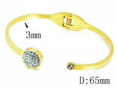 HY Wholesale Stainless Steel 316L Bangle(Crystal)-HY14B0129HME