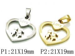 HY 316L Stainless Steel Lover Pendant-HY08P0279ME