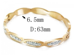 HY Wholesale Stainless Steel 316L Bangle(Crystal)-HY14B0124IZU