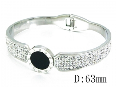 HY Wholesale Stainless Steel 316L Bangle(Crystal)-HY14B0125HPX