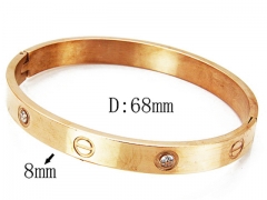 HY Wholesale Stainless Steel 316L Bangle(Crystal)-HY81B0117HPR