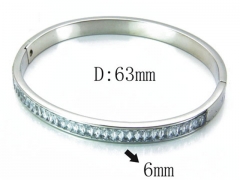 HY Wholesale Stainless Steel 316L Bangle(Crystal)-HY14B0670HPE