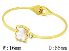 HY Stainless Steel 316L Bangle (Bear Style)-HY64B0012I00