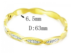 HY Wholesale Stainless Steel 316L Bangle(Crystal)-HY14B0123IWT