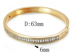 HY Wholesale Stainless Steel 316L Bangle(Crystal)-HY14B0669IHE