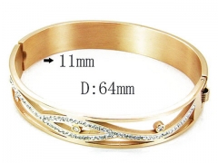 HY Wholesale Stainless Steel 316L Bangle(Crystal)-HY81B0356HOF