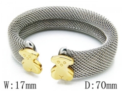 HY Stainless Steel 316L Bangle (Bear Style)-HY64B0017I10