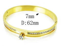 HY Wholesale Stainless Steel 316L Bangle(Crystal)-HY14B0157HPA