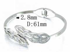 HY Wholesale Stainless Steel 316L Bangle(Crystal)-HY19B0073HNE