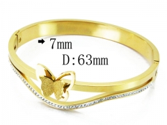 HY Wholesale Stainless Steel 316L Bangle(Crystal)-HY19B0059HOR
