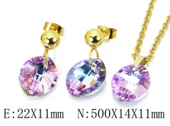 HY 316L Stainless Steel jewelry CZ Set-HY85S0300PX