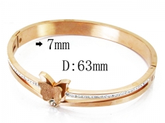HY Wholesale Stainless Steel 316L Bangle(Crystal)-HY19B0063HPS