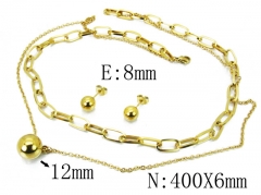 HY Wholesale 316L Stainless Steel jewelry Popular Set-HY85S0314HIV