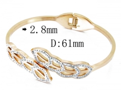 HY Wholesale Stainless Steel 316L Bangle(Crystal)-HY19B0075IRR