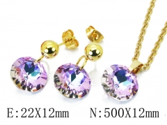 HY 316L Stainless Steel jewelry CZ Set-HY85S0297PS