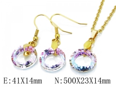 HY 316L Stainless Steel jewelry CZ Set-HY85S0307PY