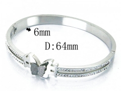 HY Wholesale Stainless Steel 316L Bangle(Crystal)-HY19B0064HMF
