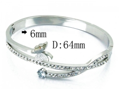 HY Wholesale Stainless Steel 316L Bangle(Crystal)-HY19B0052HMZ