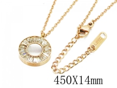 HY Stainless Steel 316L CZ Necklaces-HY14N0217HIA