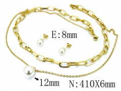 HY Stainless Steel jewelry Pearl Set-HY85S0313HIE