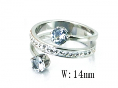 HY Stainless Steel 316L Small CZ Rings-HY19R0081PE
