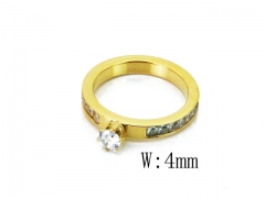 HY Stainless Steel 316L Small CZ Rings-HY19R0269OX