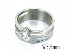 HY Stainless Steel 316L Small CZ Rings-HY19R0164PZ