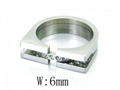 HY Stainless Steel 316L Small CZ Rings-HY19R0114HQQ