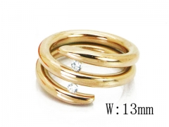 HY Stainless Steel 316L Small CZ Rings-HY19R0100HHD