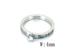 HY Stainless Steel 316L Small CZ Rings-HY19R0268NF