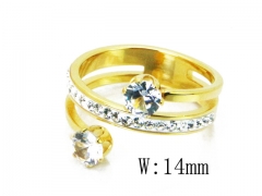 HY Stainless Steel 316L Small CZ Rings-HY19R0082HFF