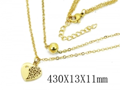 HY Wholesale 316L Stainless Steel Lover Necklace-HY91N0107NA