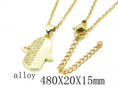 HY Stainless Steel 316L CZ Necklaces-HY54N0429ML