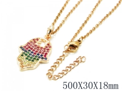 HY Stainless Steel 316L CZ Necklaces-HY90N0042HOY