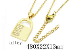 HY Stainless Steel 316L CZ Necklaces-HY54N0428ML