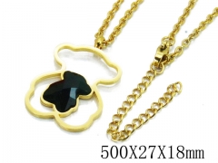 HY Stainless Steel 316L Necklaces (Bear Style)-HY90N0165HIW