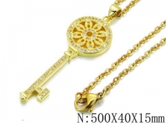 HY Wholesale 316L Stainless Steel Necklace-HY81N0003HAA