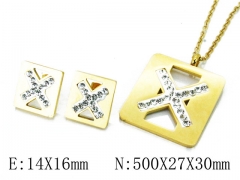 HY 316L Stainless Steel jewelry CZ Set-HY02S2792HIA