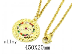 HY Stainless Steel 316L CZ Necklaces-HY35N0375HIS