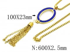 HY Stainless Steel 316L CZ Necklaces-HY02S2796HIE