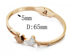 HY Wholesale Stainless Steel 316L Bangle(Crystal)-HY80B0980HLE