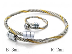 HY Stainless Steel 316L Bangle (Steel Wire)-HY38S0103H70