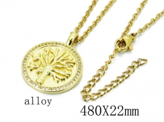 HY Stainless Steel 316L CZ Necklaces-HY54N0423OL