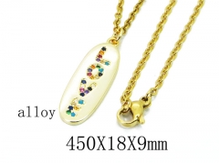 HY Wholesale 316L Stainless Steel Lover Necklace-HY35N0389HID