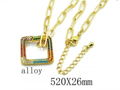 HY Stainless Steel 316L CZ Necklaces-HY35N0407HOA