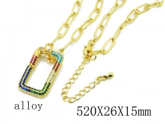 HY Stainless Steel 316L CZ Necklaces-HY35N0409HOV