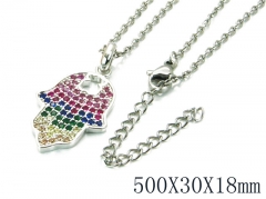 HY Stainless Steel 316L CZ Necklaces-HY90N0040HLS